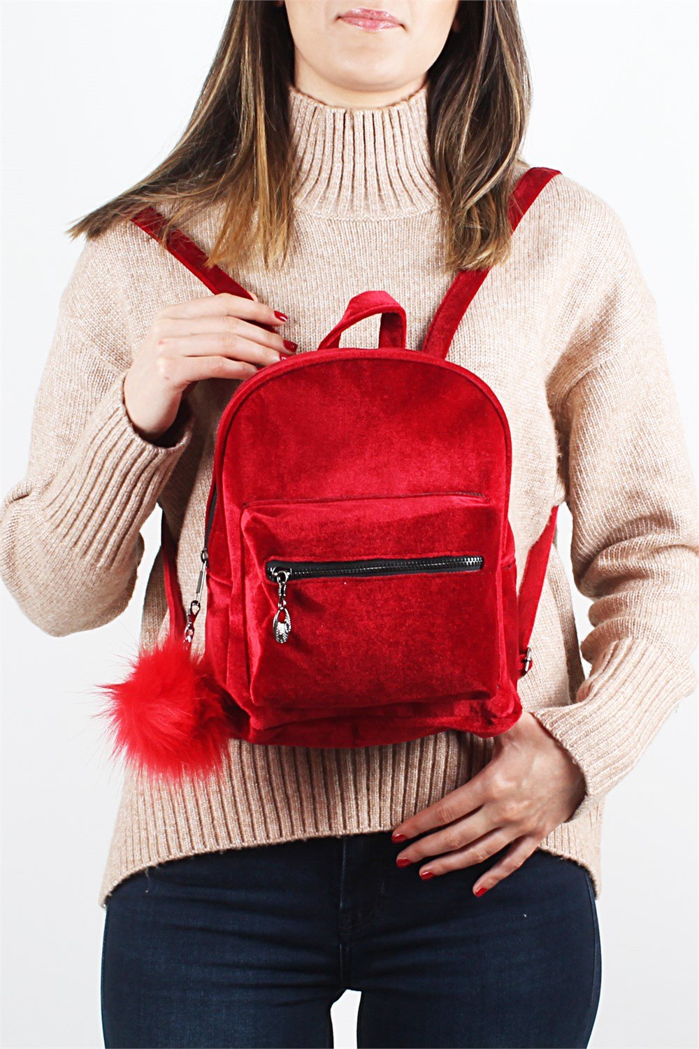 Luwwe Bag's İnci Kadife Sırt Çantası