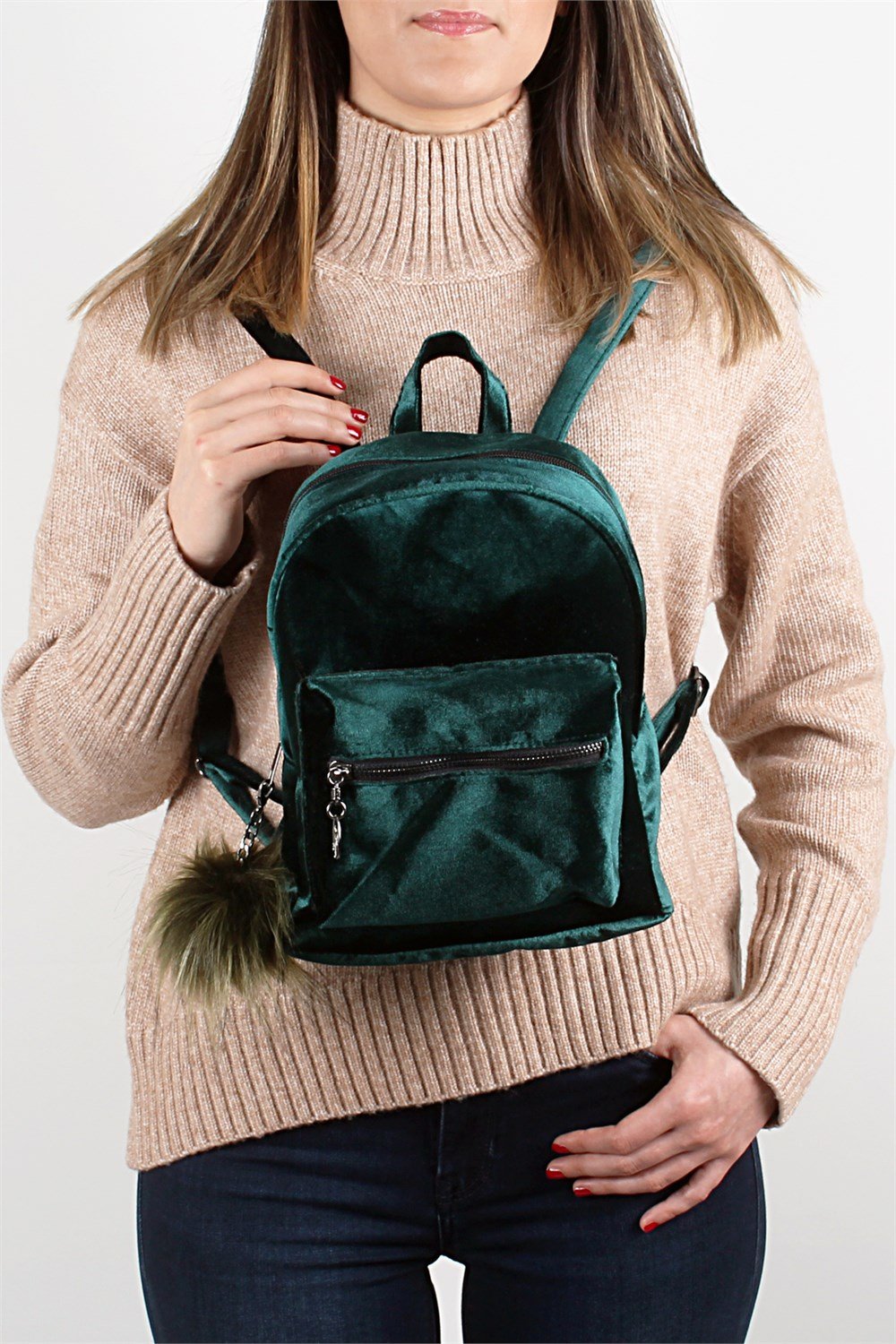 Luwwe Bag's İnci Kadife Sırt Çantası