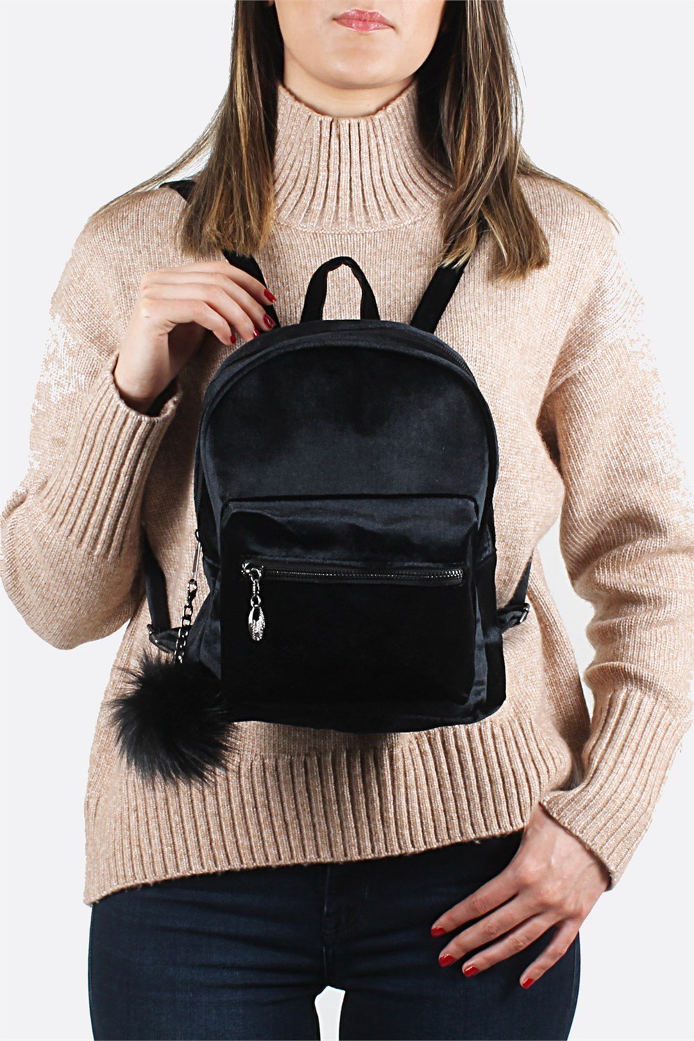 Luwwe Bag's İnci Kadife Sırt Çantası