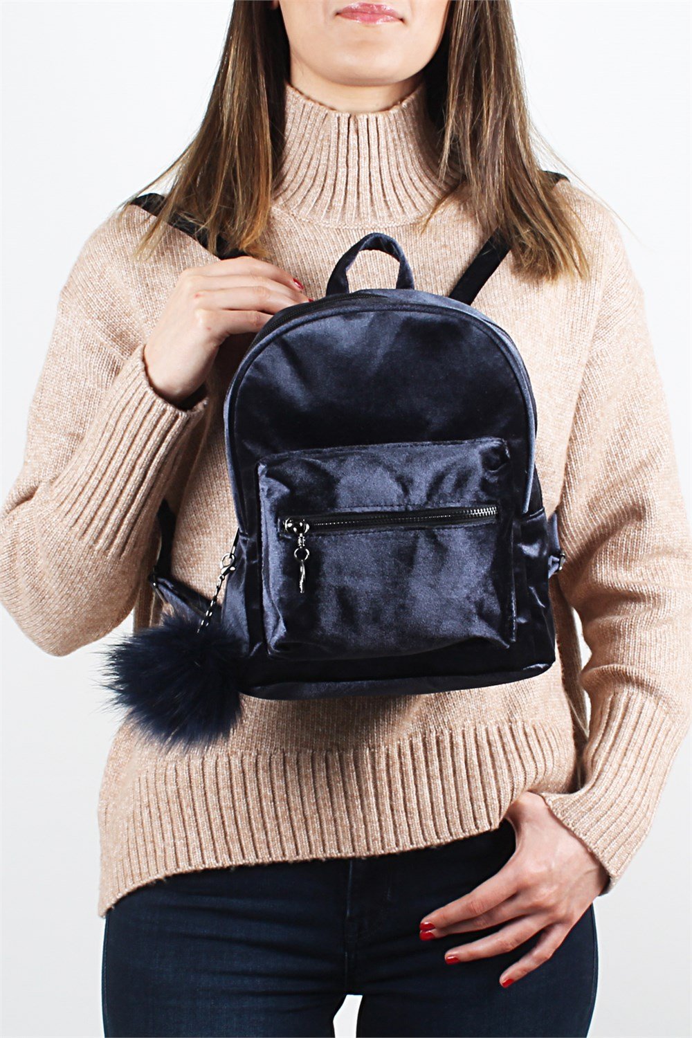 Luwwe Bag's İnci Kadife Sırt Çantası