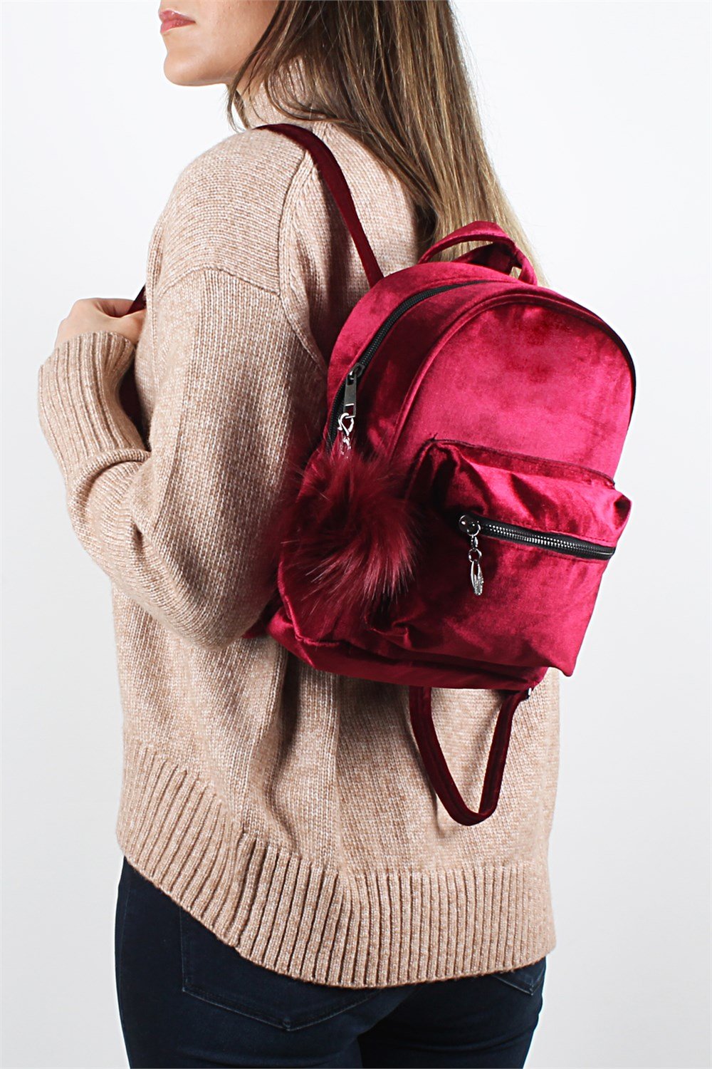 Luwwe Bag's İnci Kadife Sırt Çantası