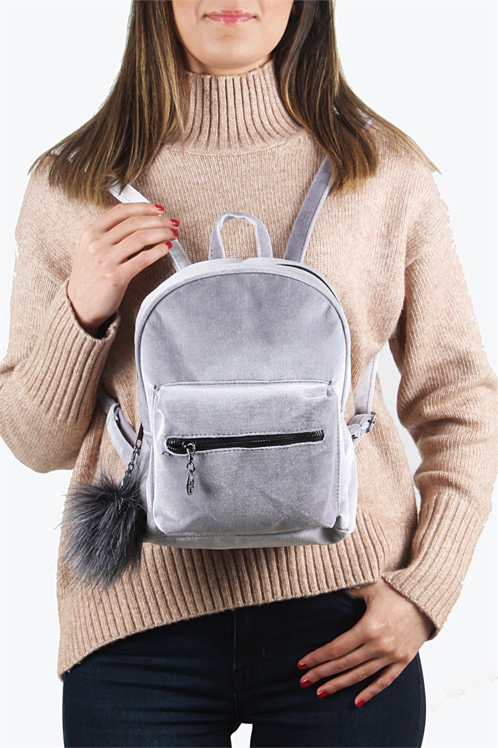 Luwwe Bag's İnci Kadife Sırt Çantası