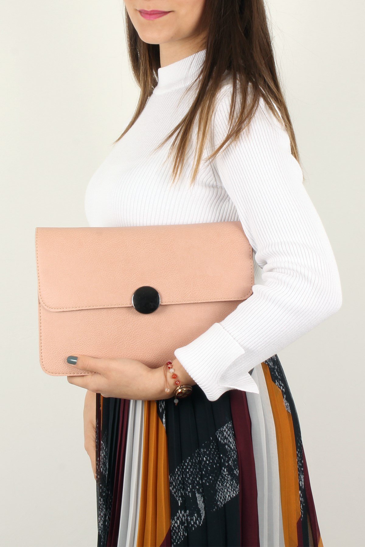 LWE20222-PdraLuwweLuwwe Bag'sPudra-Kadın Portföy / Clutch Çanta (LWE20222-Pdra)