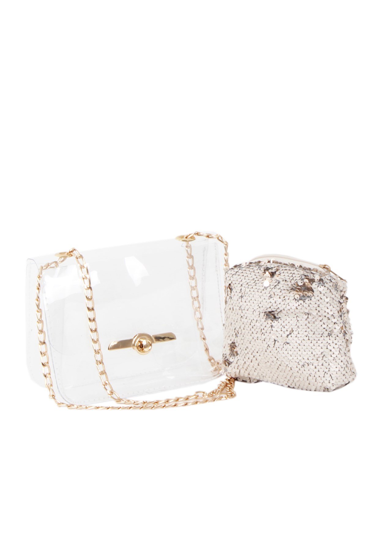 LWE20291-SLuwweLuwwe Bag'sSiyah Kadın Şeffaf Omuz Çantası (LWE20291-S)