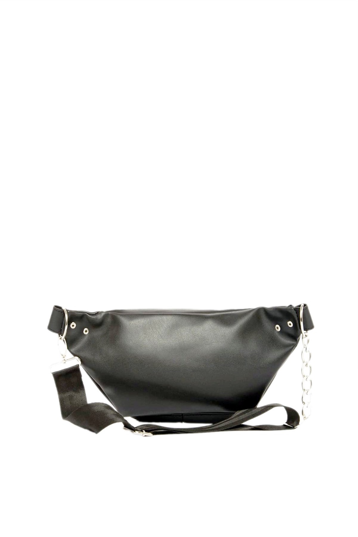 LWE20261-SLuwweLuwwe Bag'sSiyah Kadın Zincirli Bel&Göğüs Çantası LWE20261-S