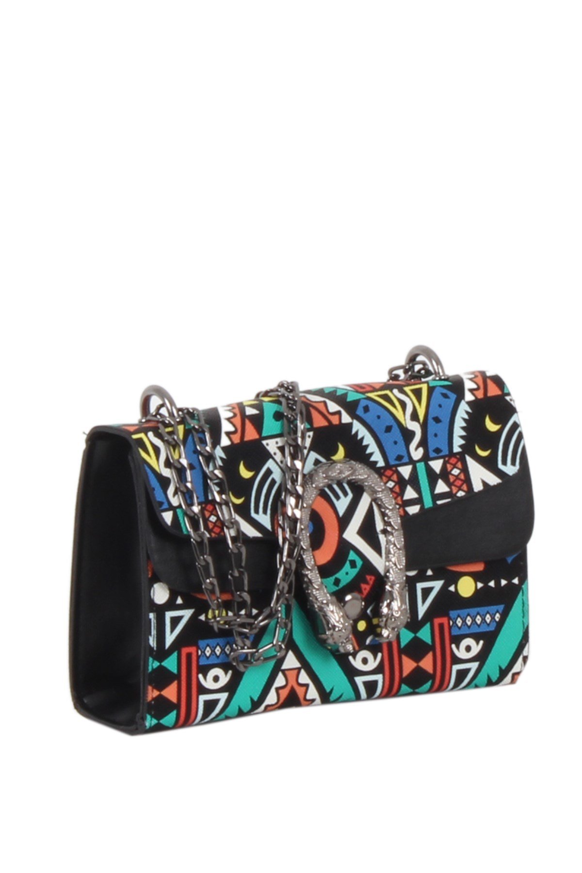 LWE20290-Syh.MotifliLuwweLuwwe Bag'sSiyah Motifli Kadın Omuz Çantası (LWE20290-Syh.Motifli)