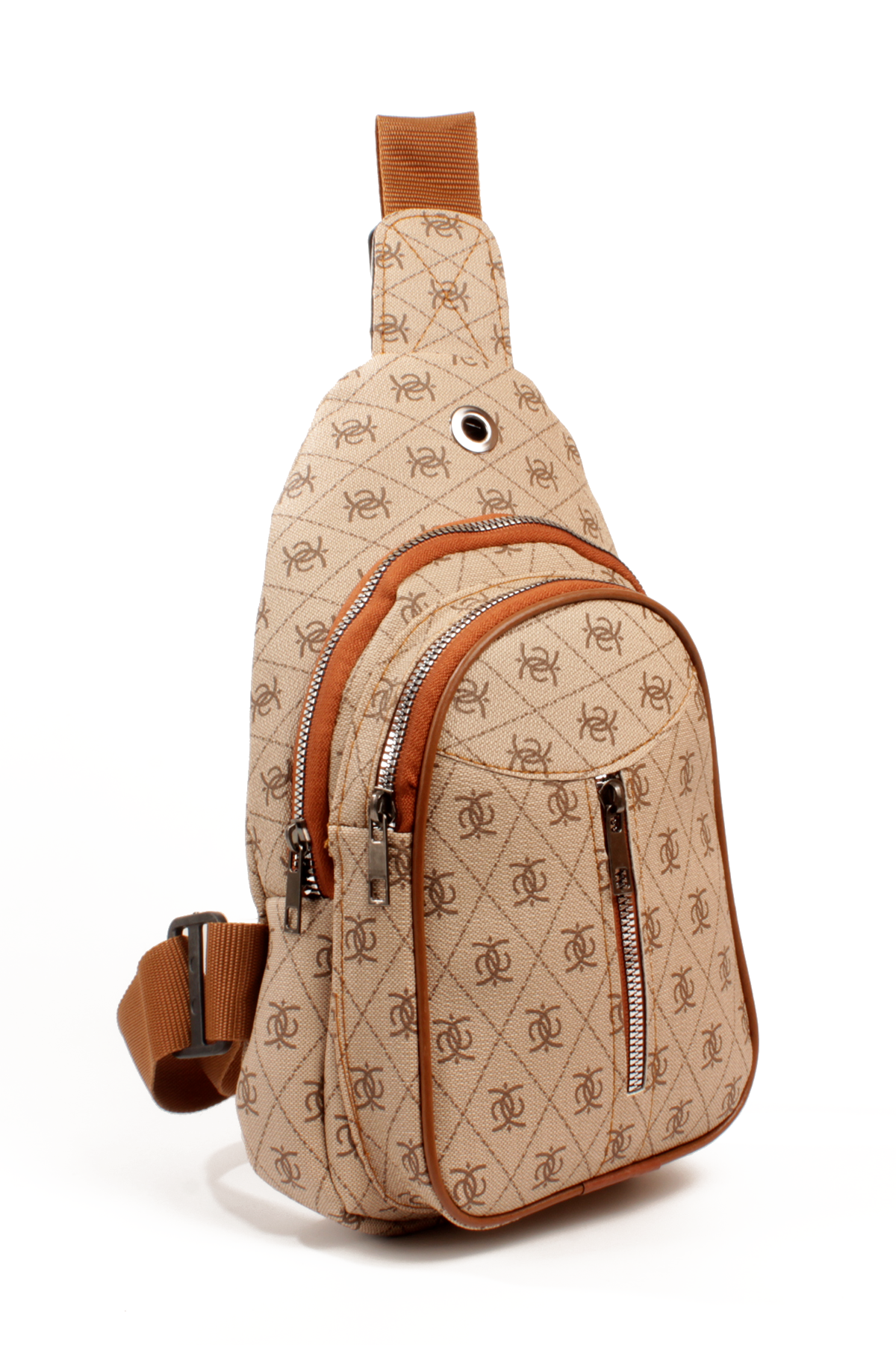 LWE20789-SyhTalhaLuwwe Bag'sUnisex Üç Bölmeli -Kulaklık Şarj Çıkış Yeri- Desenli Deri Kolon Askılı Göğüs ve Sırt Çantası (20789)