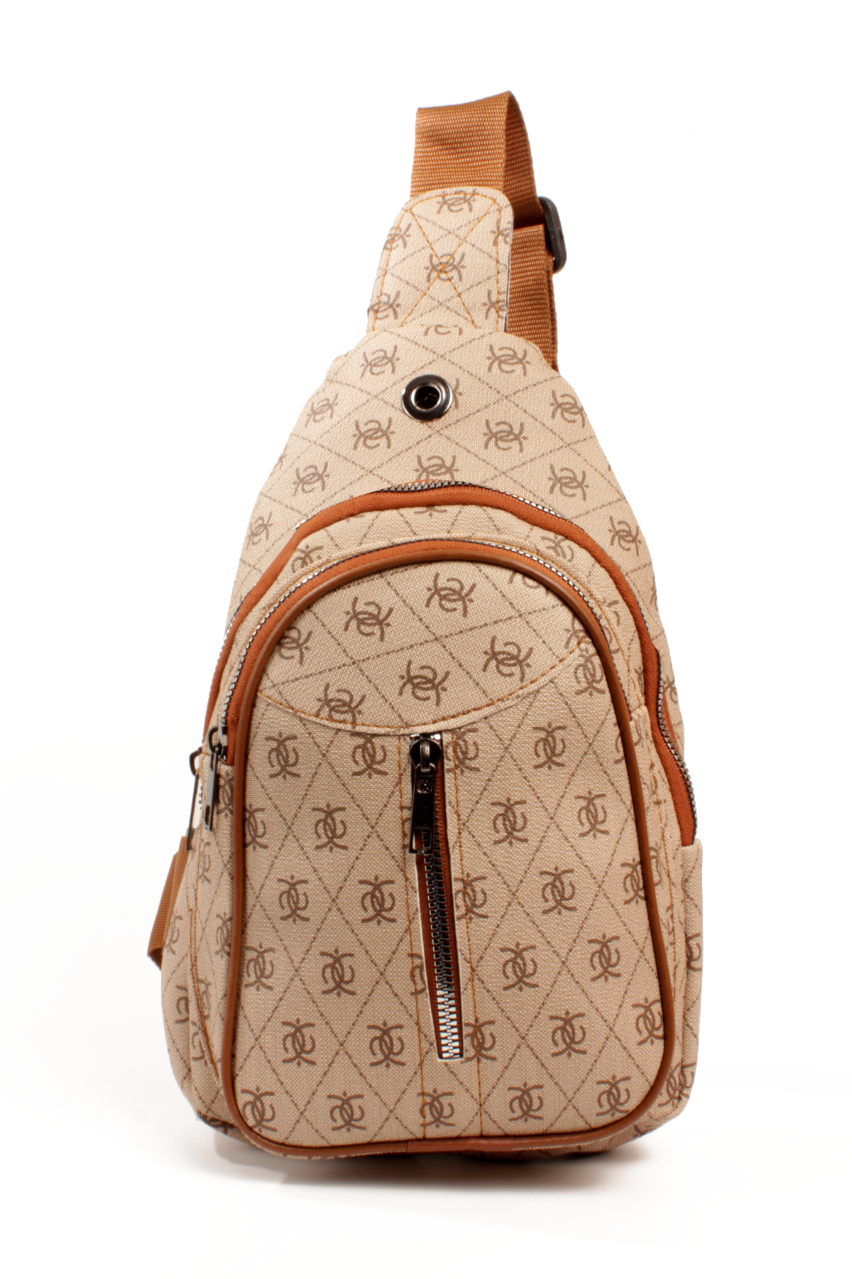 LWE20789-SyhTalhaLuwwe Bag'sUnisex Üç Bölmeli -Kulaklık Şarj Çıkış Yeri- Desenli Deri Kolon Askılı Göğüs ve Sırt Çantası (20789)