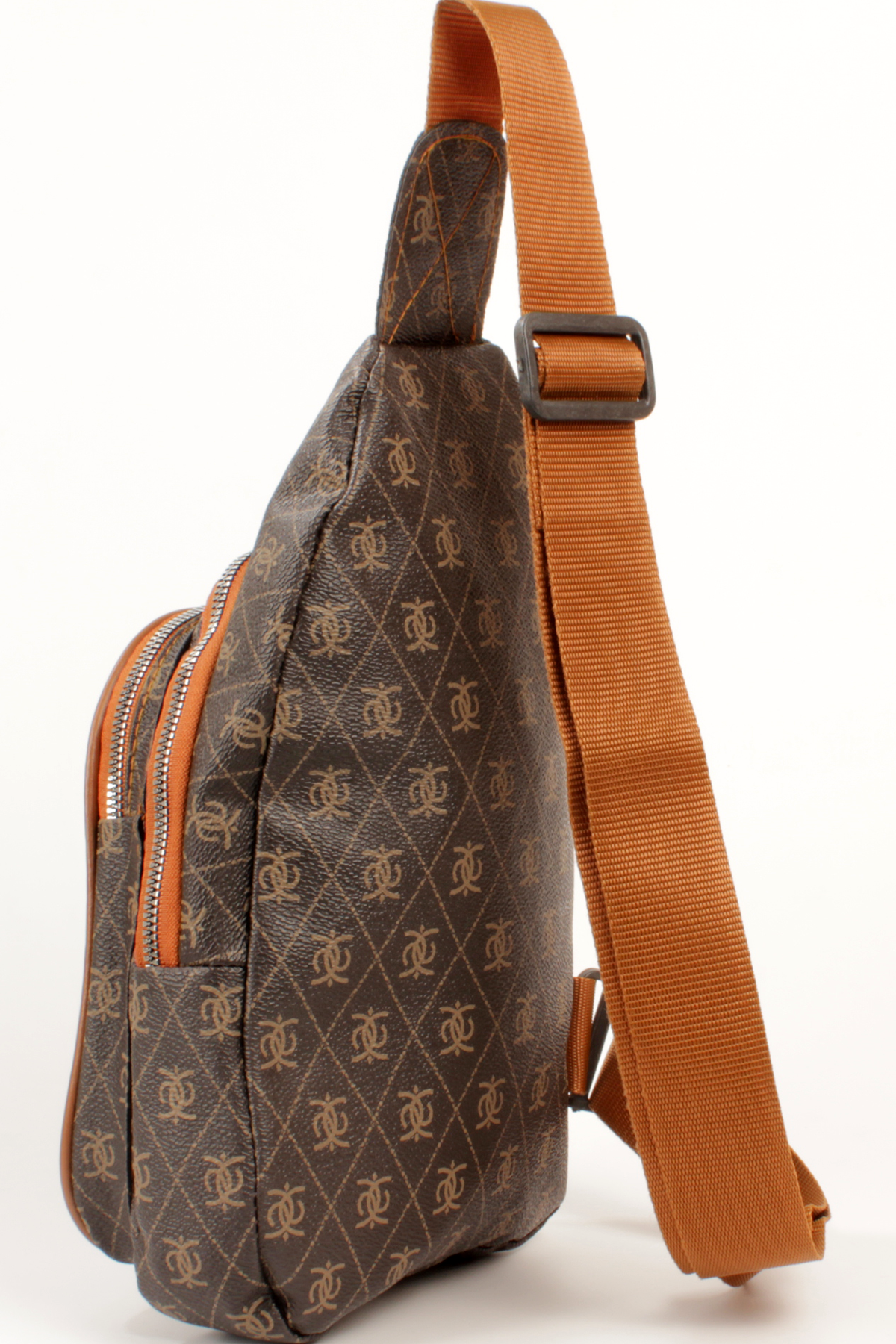 LWE20789-SyhTalhaLuwwe Bag'sUnisex Üç Bölmeli -Kulaklık Şarj Çıkış Yeri- Desenli Deri Kolon Askılı Göğüs ve Sırt Çantası (20789)