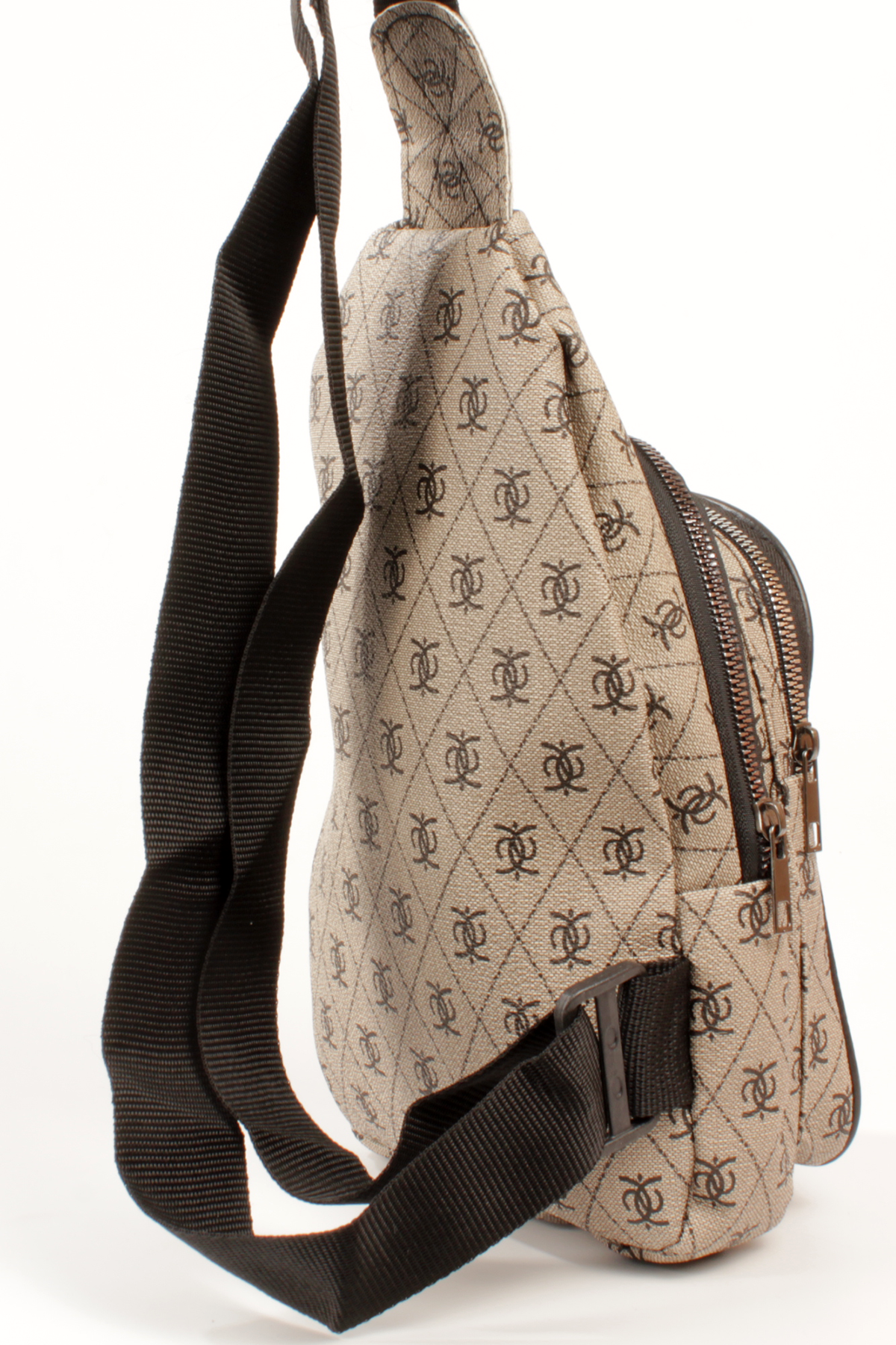 LWE20789-SyhTalhaLuwwe Bag'sUnisex Üç Bölmeli -Kulaklık Şarj Çıkış Yeri- Desenli Deri Kolon Askılı Göğüs ve Sırt Çantası (20789)