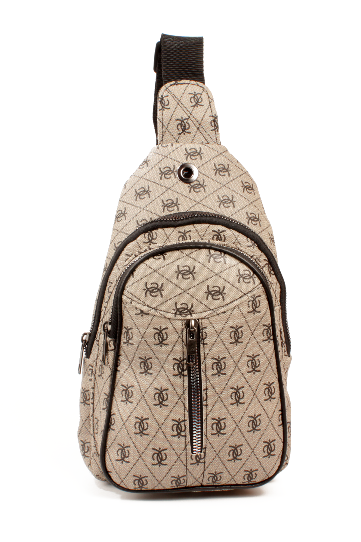 LWE20789-SyhTalhaLuwwe Bag'sUnisex Üç Bölmeli -Kulaklık Şarj Çıkış Yeri- Desenli Deri Kolon Askılı Göğüs ve Sırt Çantası (20789)