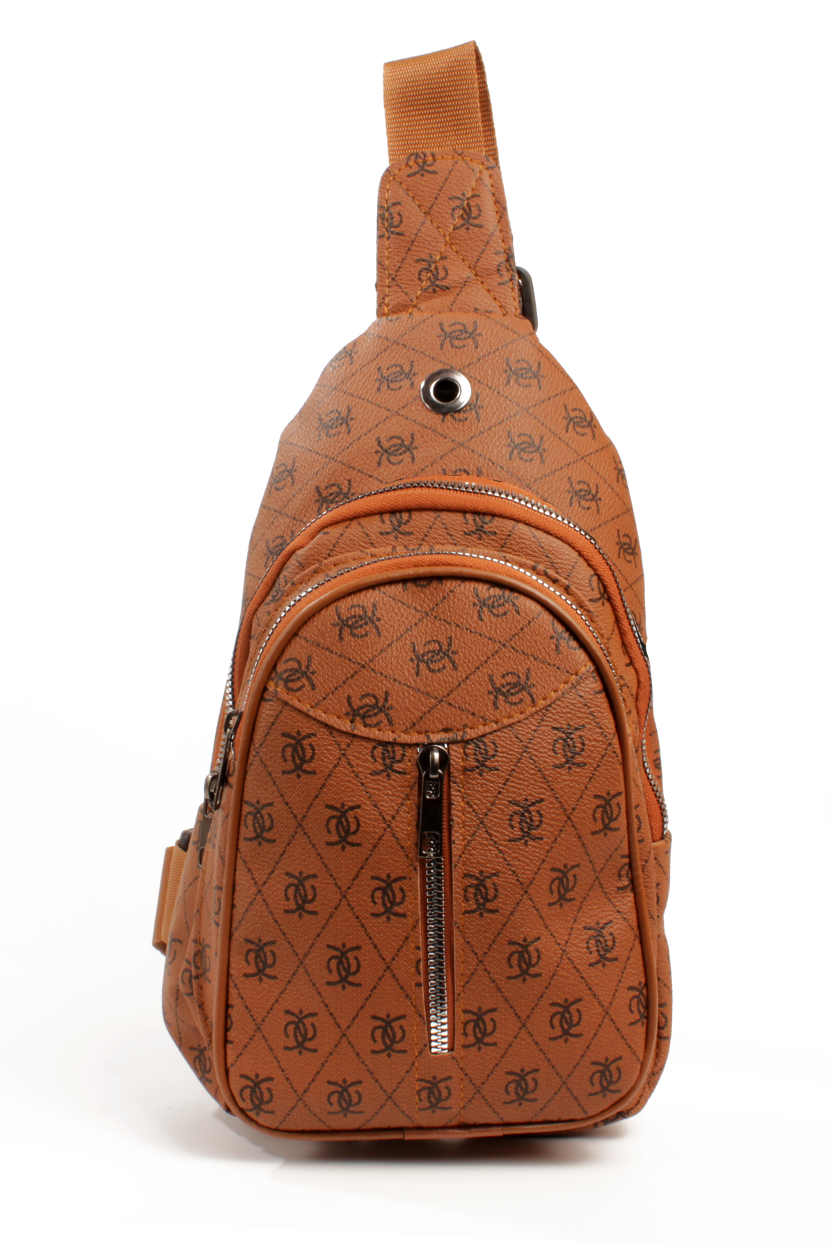 LWE20789-SyhTalhaLuwwe Bag'sUnisex Üç Bölmeli -Kulaklık Şarj Çıkış Yeri- Desenli Deri Kolon Askılı Göğüs ve Sırt Çantası (20789)