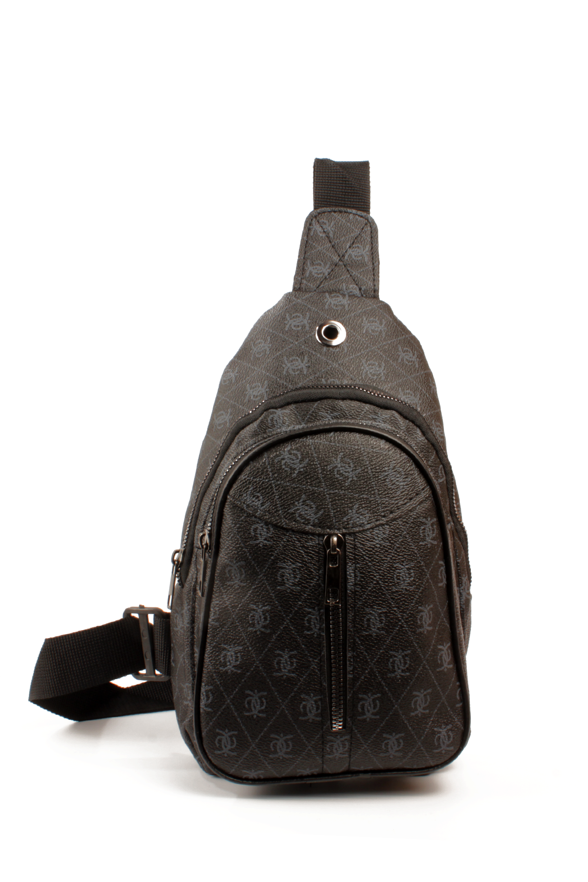 LWE20789-SyhTalhaLuwwe Bag'sUnisex Üç Bölmeli -Kulaklık Şarj Çıkış Yeri- Desenli Deri Kolon Askılı Göğüs ve Sırt Çantası (20789)