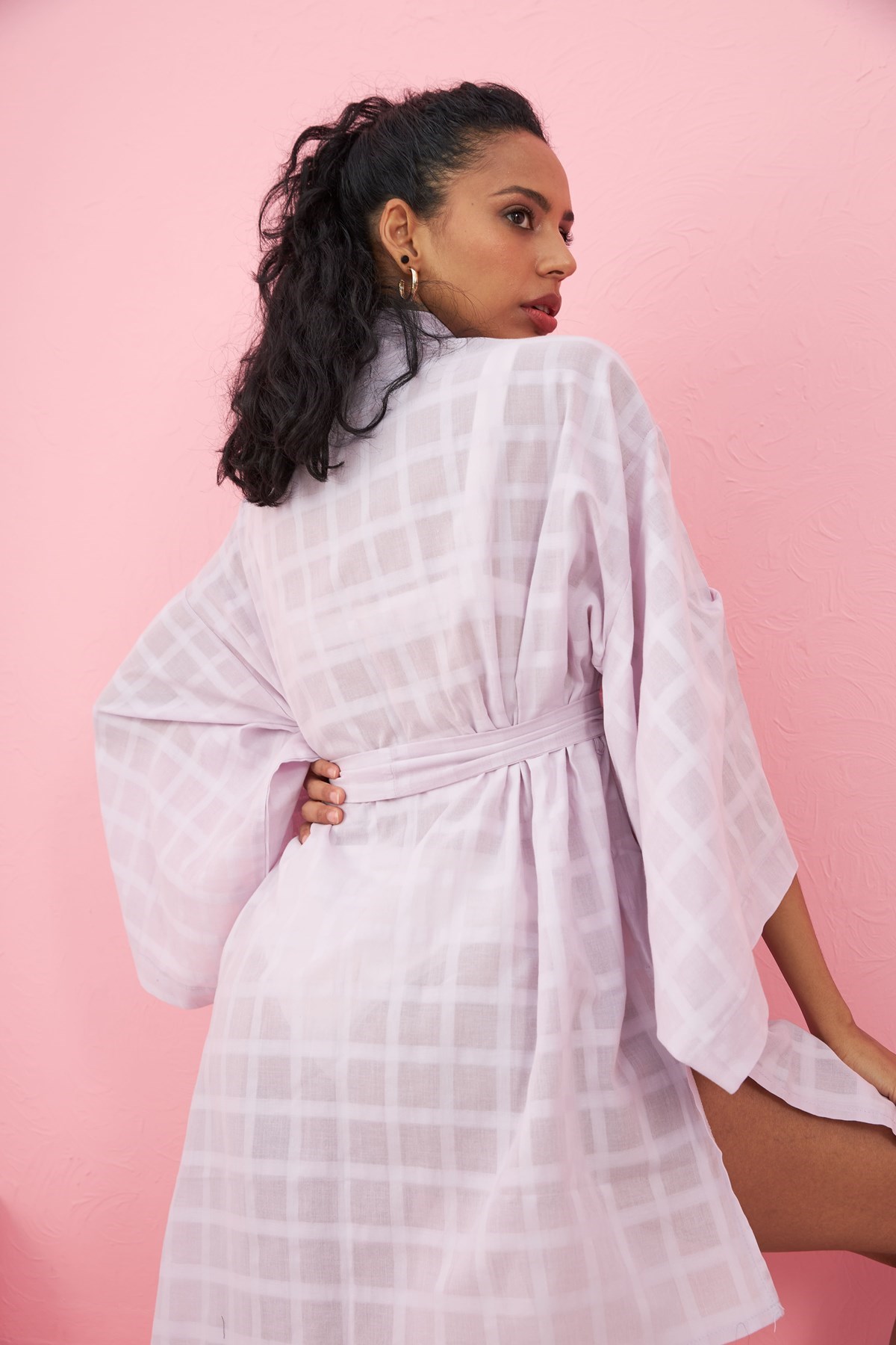 Kali Lila Keten Mini Kimono