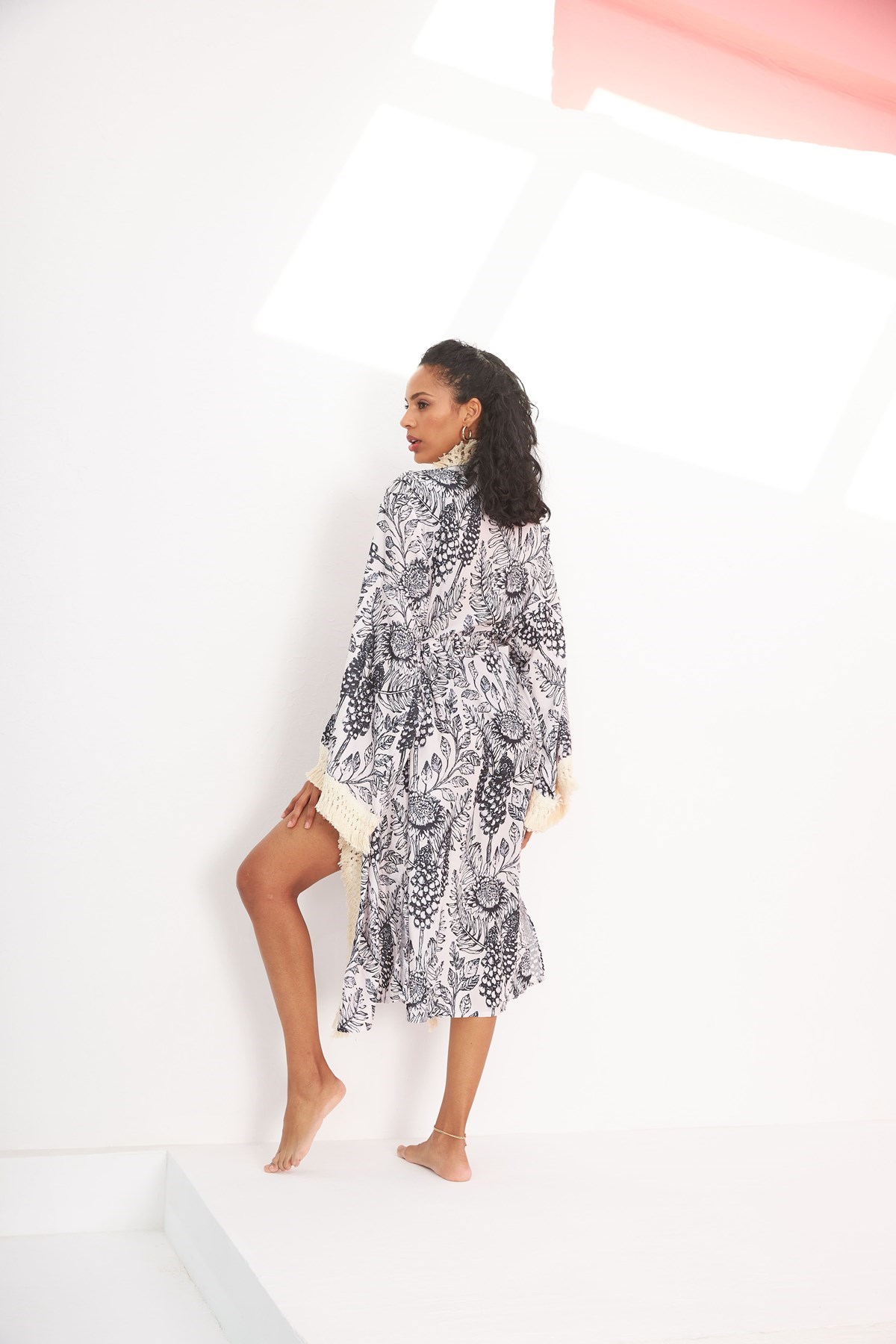 Valeria Çiçek Desenli Kimono
