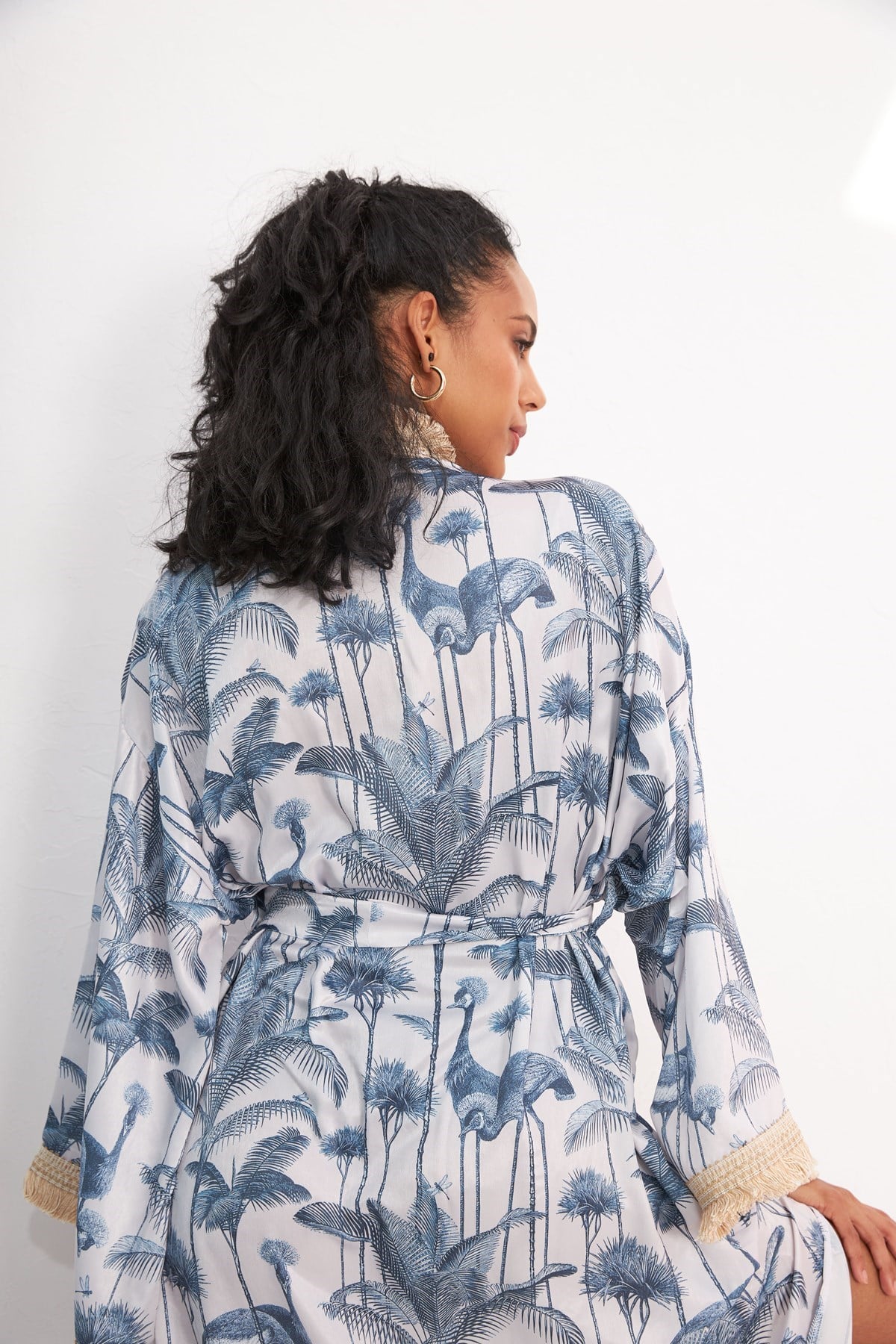 Valeria Flamingo Desenli Kimono