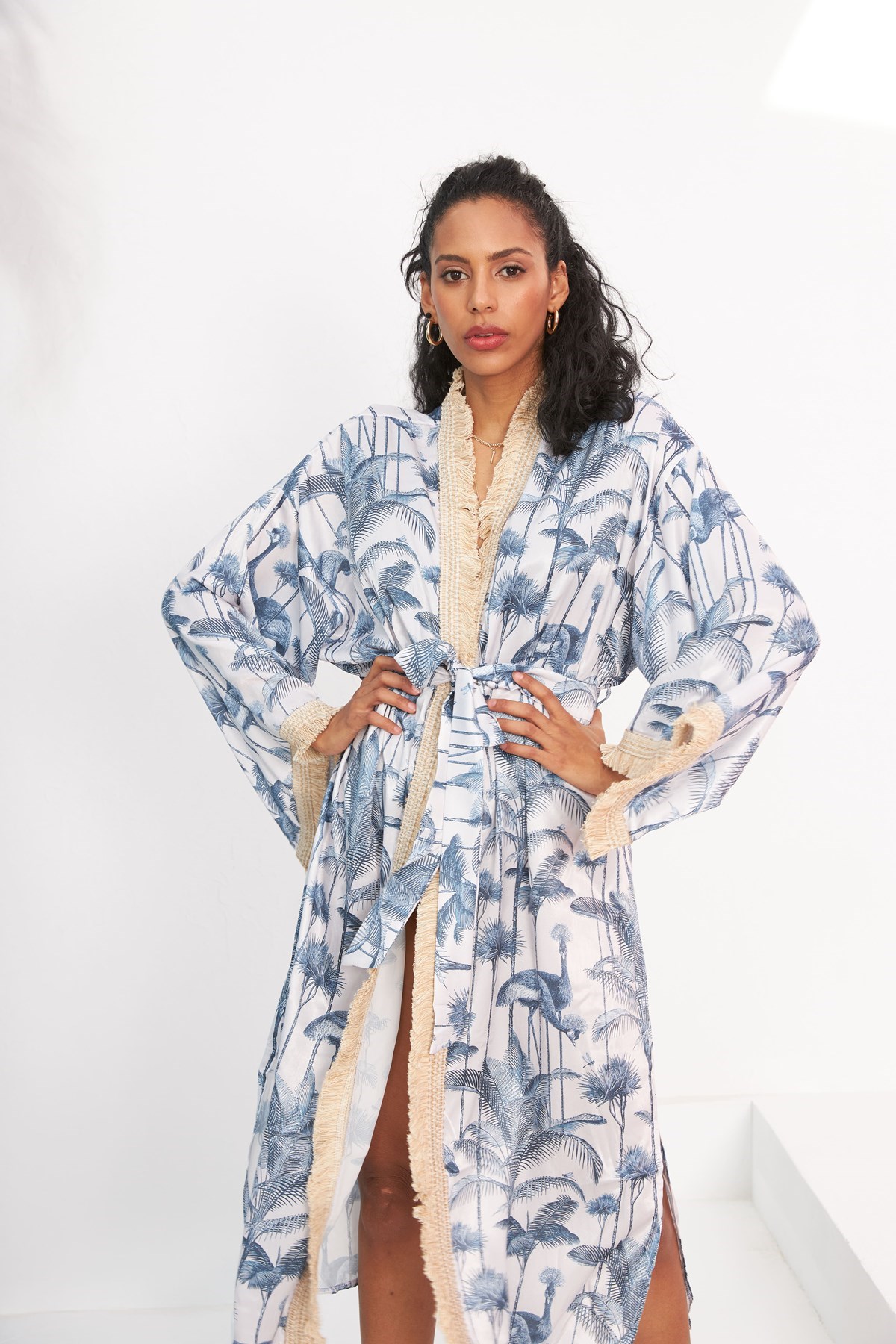Valeria Flamingo Desenli Kimono