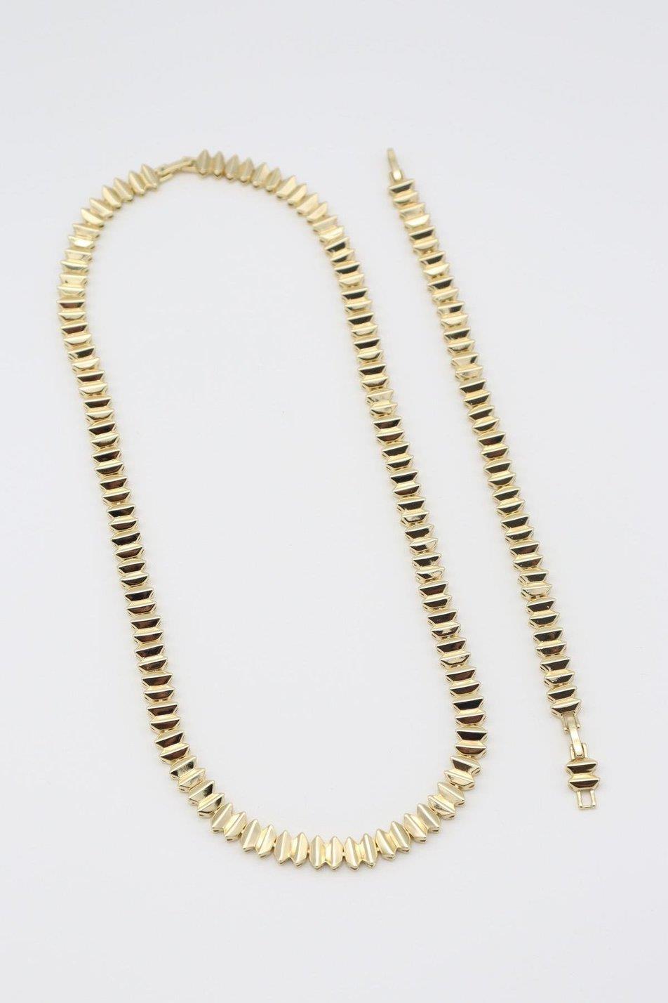 LUİZ SIRALI KOLYE BİLEKLİK 14K SET