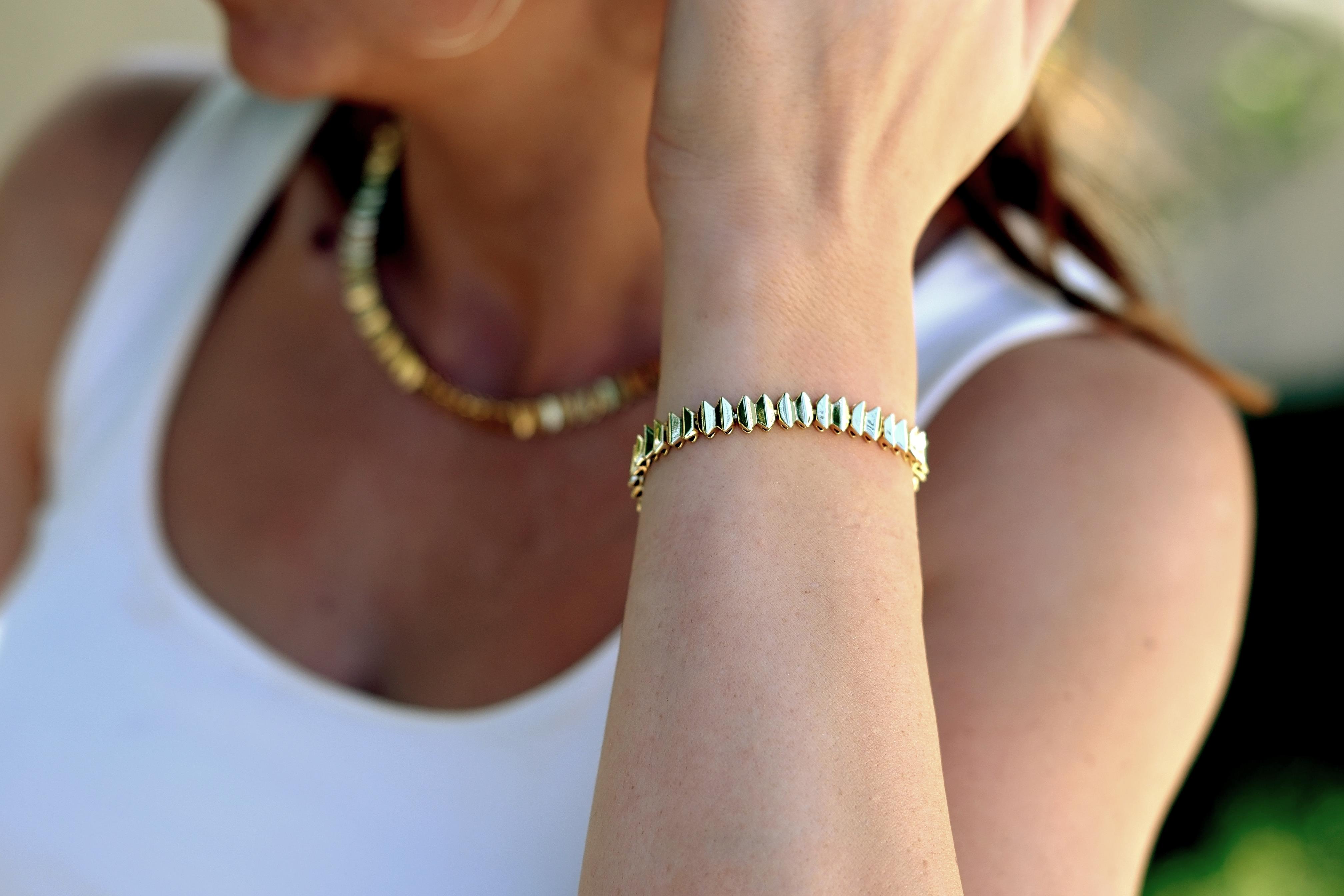 LUİZ SIRALI KOLYE BİLEKLİK 14K SET