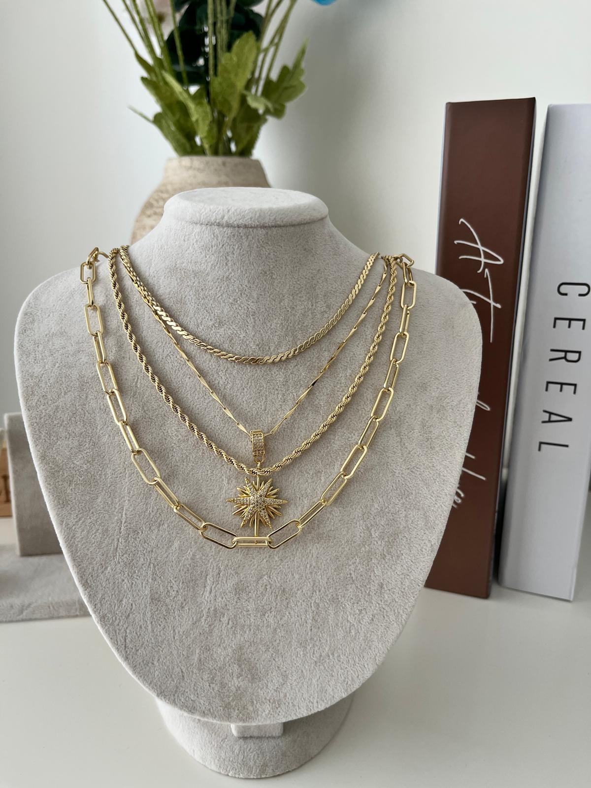ÖZEL SERİ S KIVRIM MODEL 45 CM GOLD ZİNCİR KOLYE