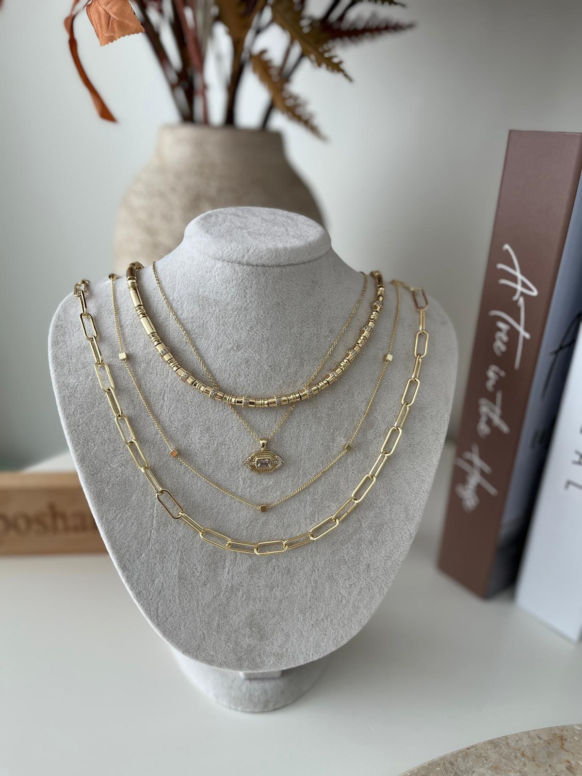 ÖZEL SERİ ZİRKON TAŞ SİLİNDİR MODEL 14K KOLYE
