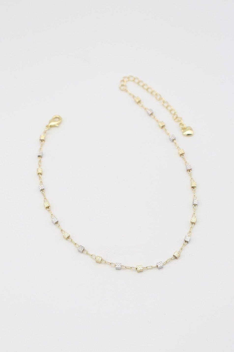 SİLVER/GOLD KÜPLÜ ZİNCİR MODEL HALHAL