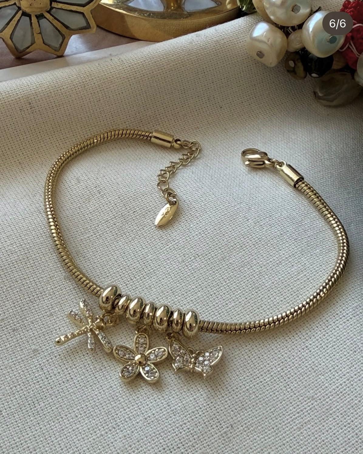 VİP SERİ NATURE CHARM MODEL GOLD BİLEKLİK