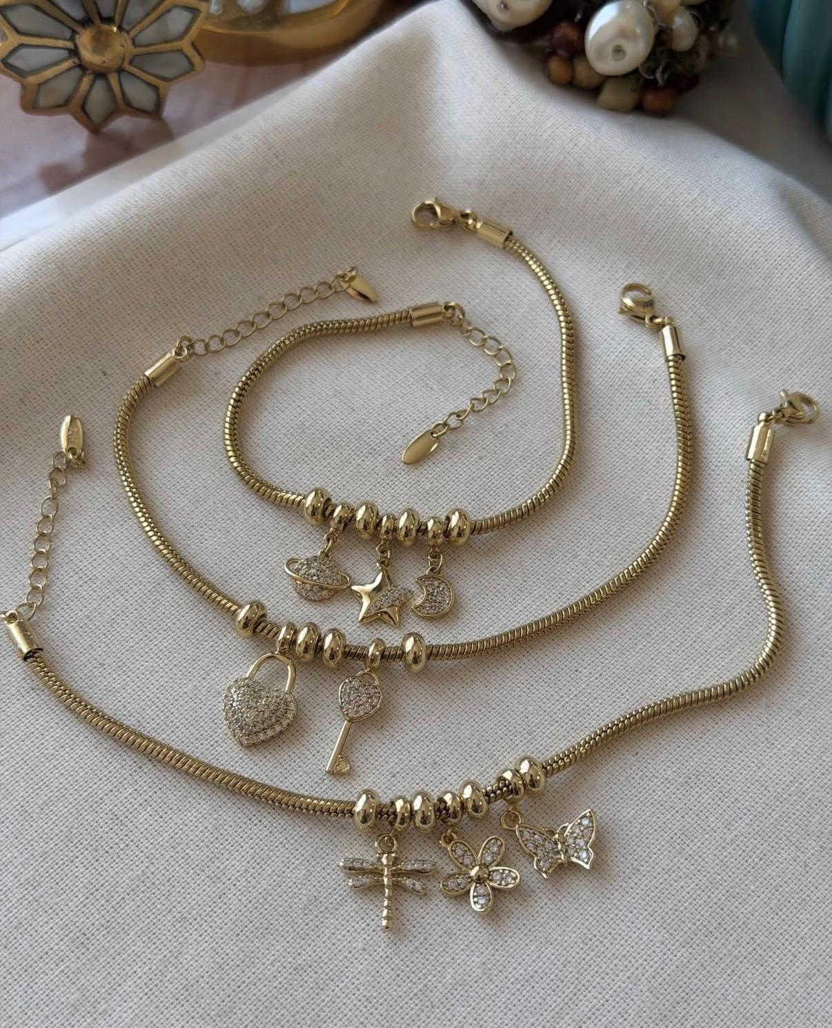 VİP SERİ NATURE CHARM MODEL GOLD BİLEKLİK