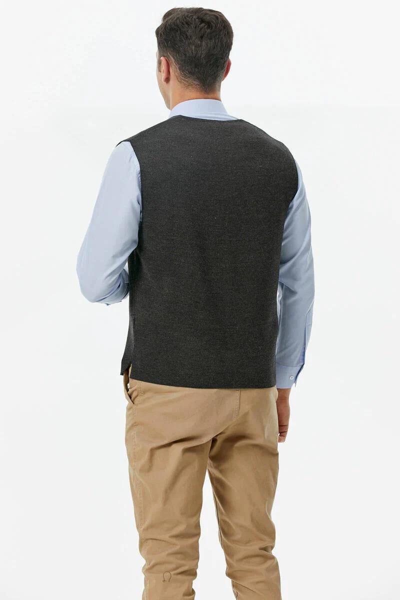 10575 Klasik Triko Düğmeli Erkek Yelek