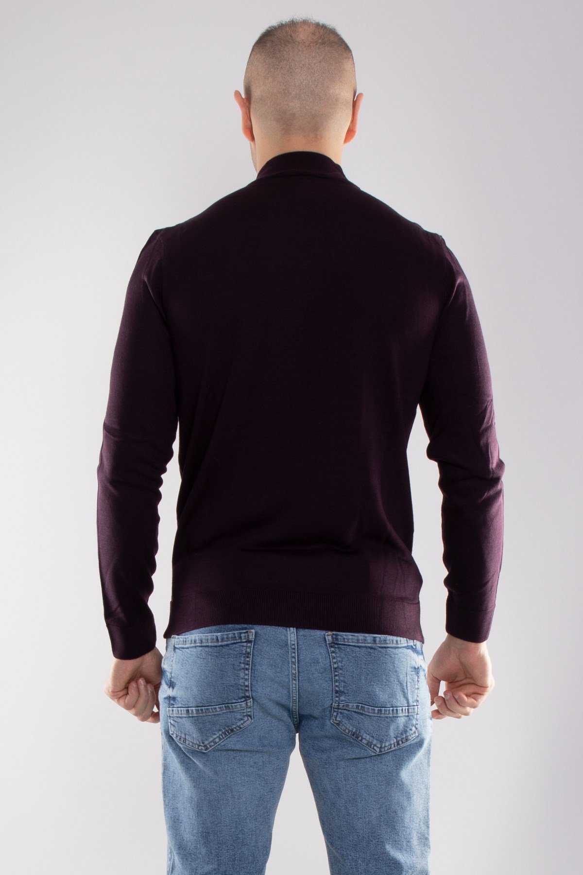 12108 Yarım Balıkçı Yünlü Triko Erkek Kazak