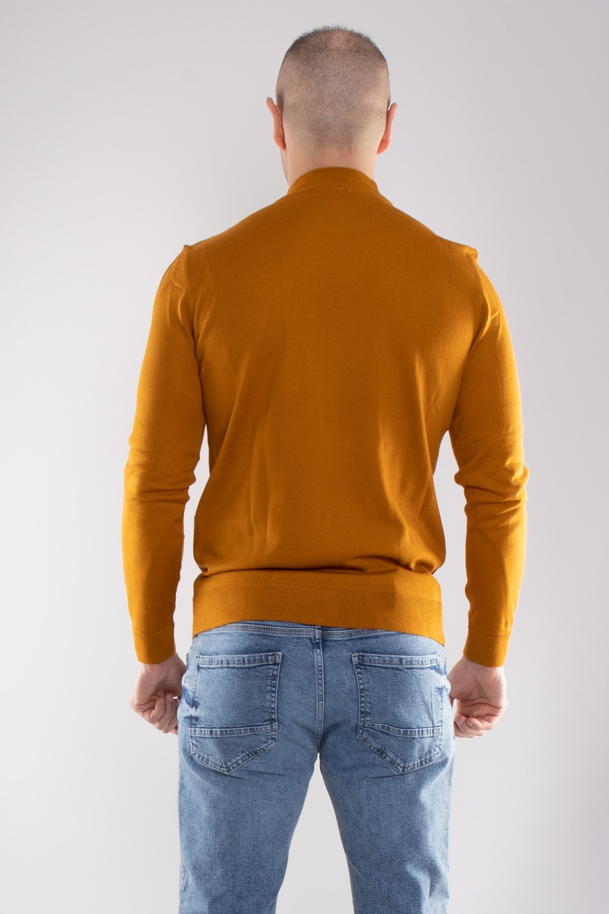 12108 Yarım Balıkçı Yünlü Triko Erkek Kazak