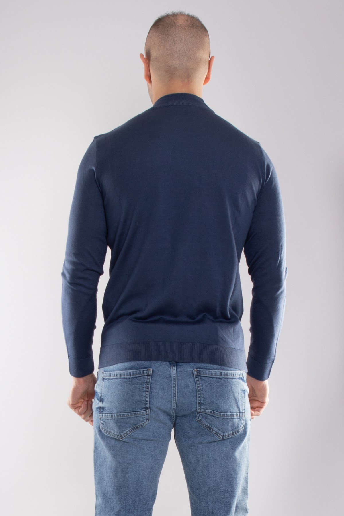 12108 Yarım Balıkçı Yünlü Triko Erkek Kazak