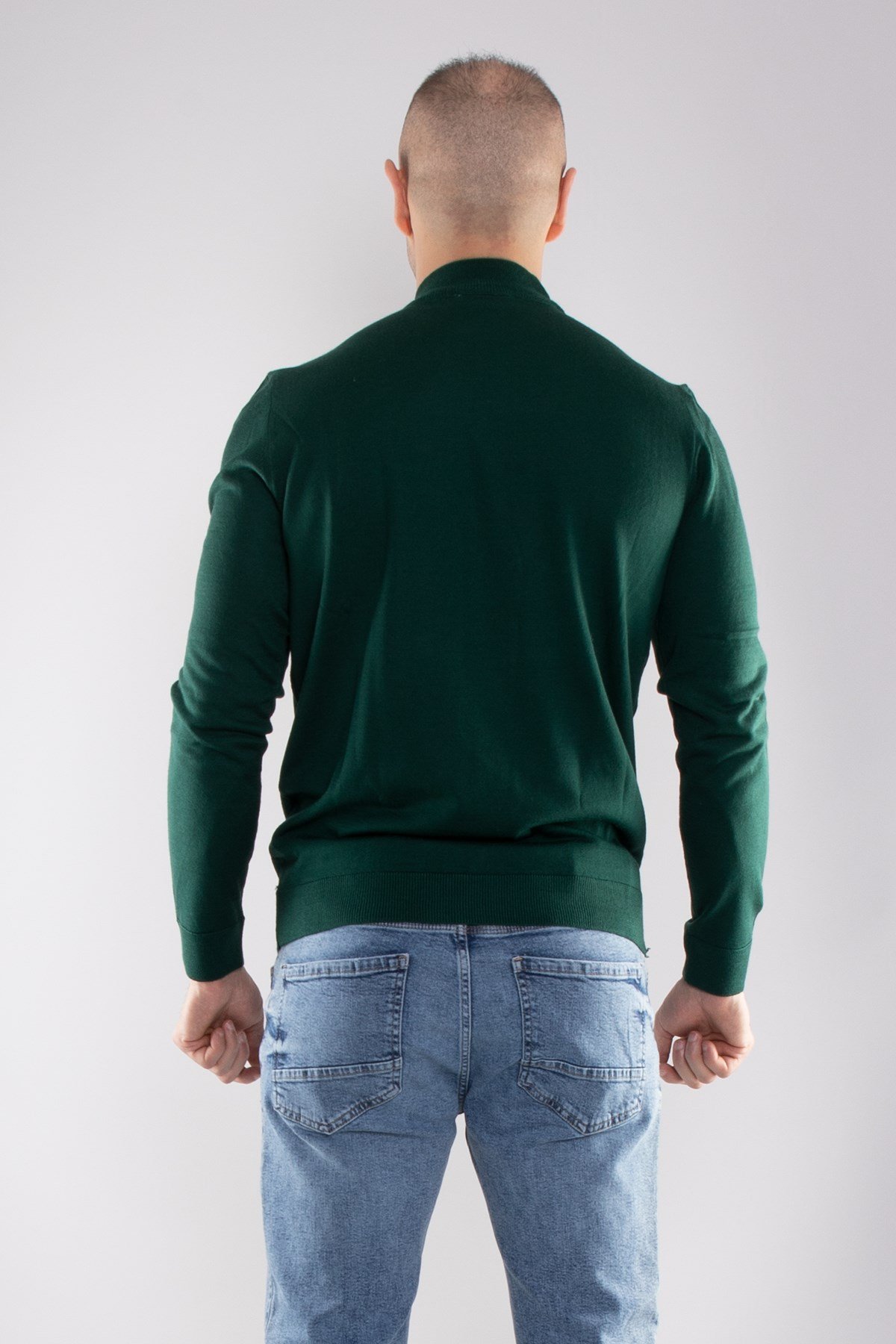 12108 Yarım Balıkçı Yünlü Triko Erkek Kazak