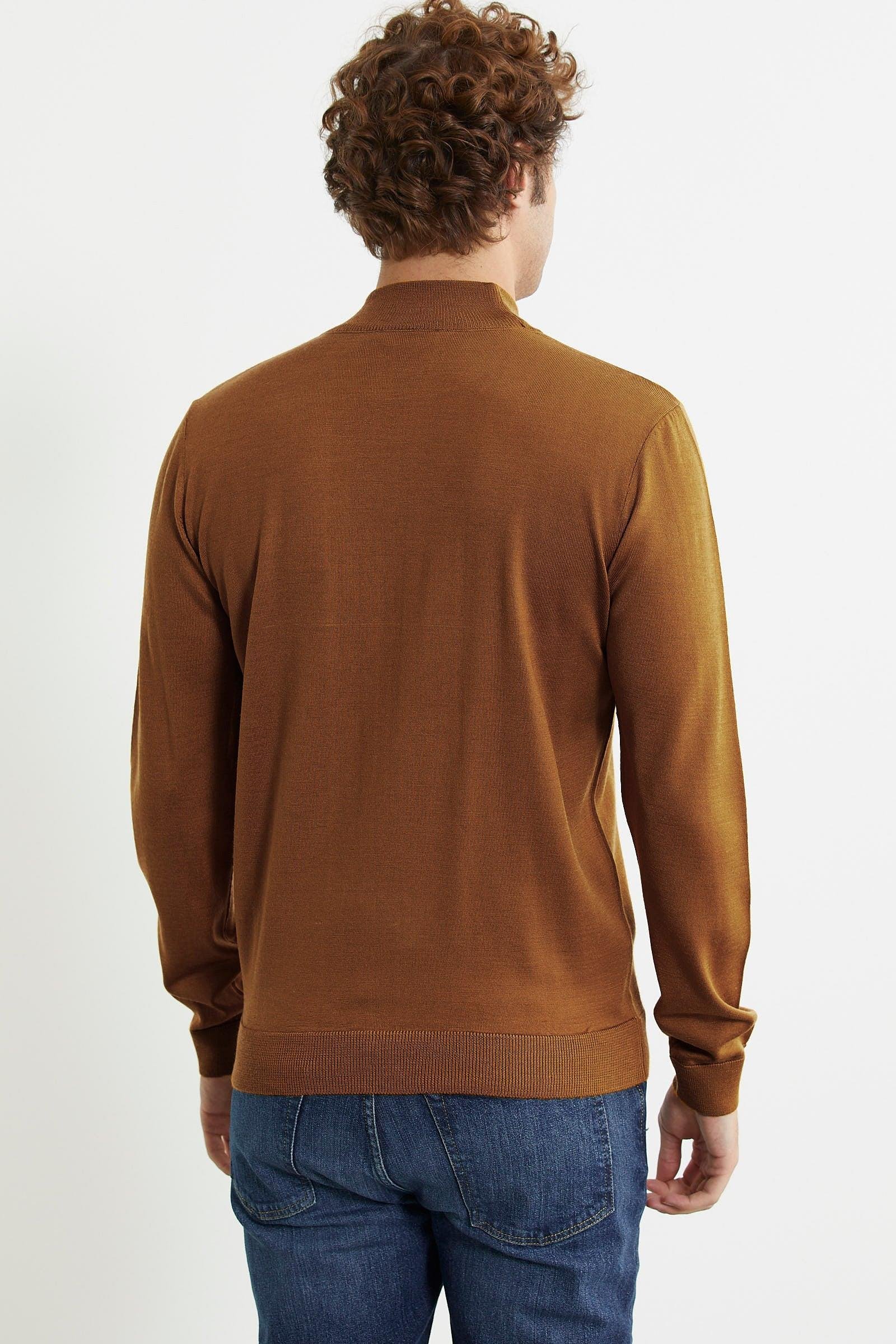 12108 Yarım Balıkçı Yünlü Triko Erkek Kazak