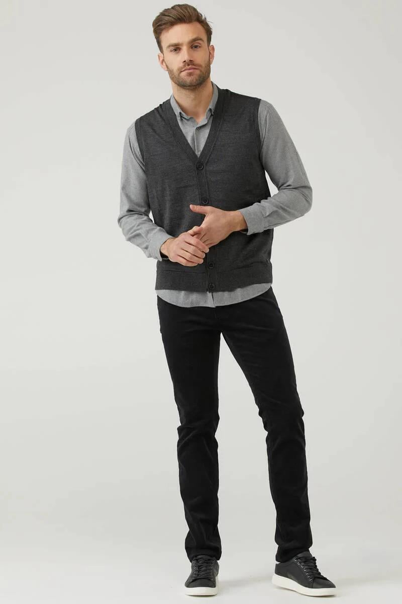 14226 Vyaka Düğmeli Erkek Triko Yelek