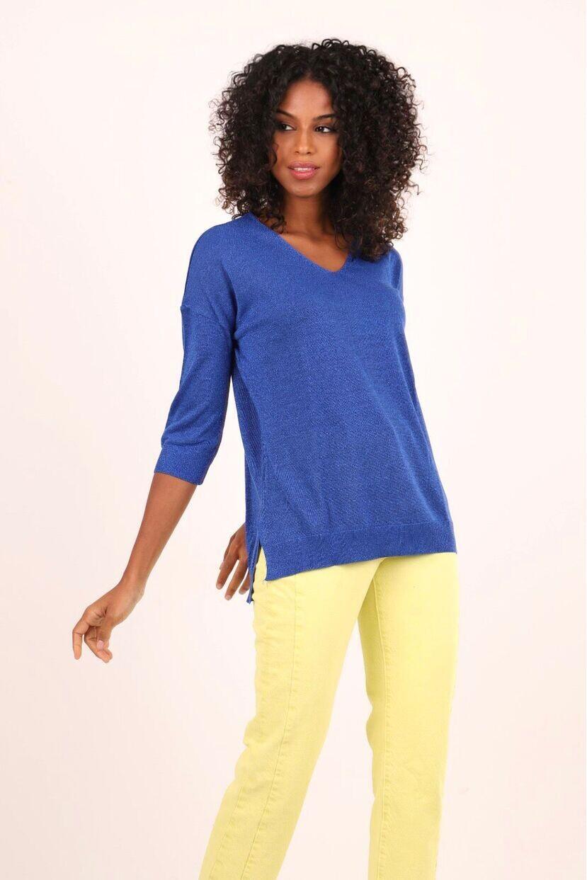 158 Vyaka Simli Truvakar Kol İnce Triko Bluz