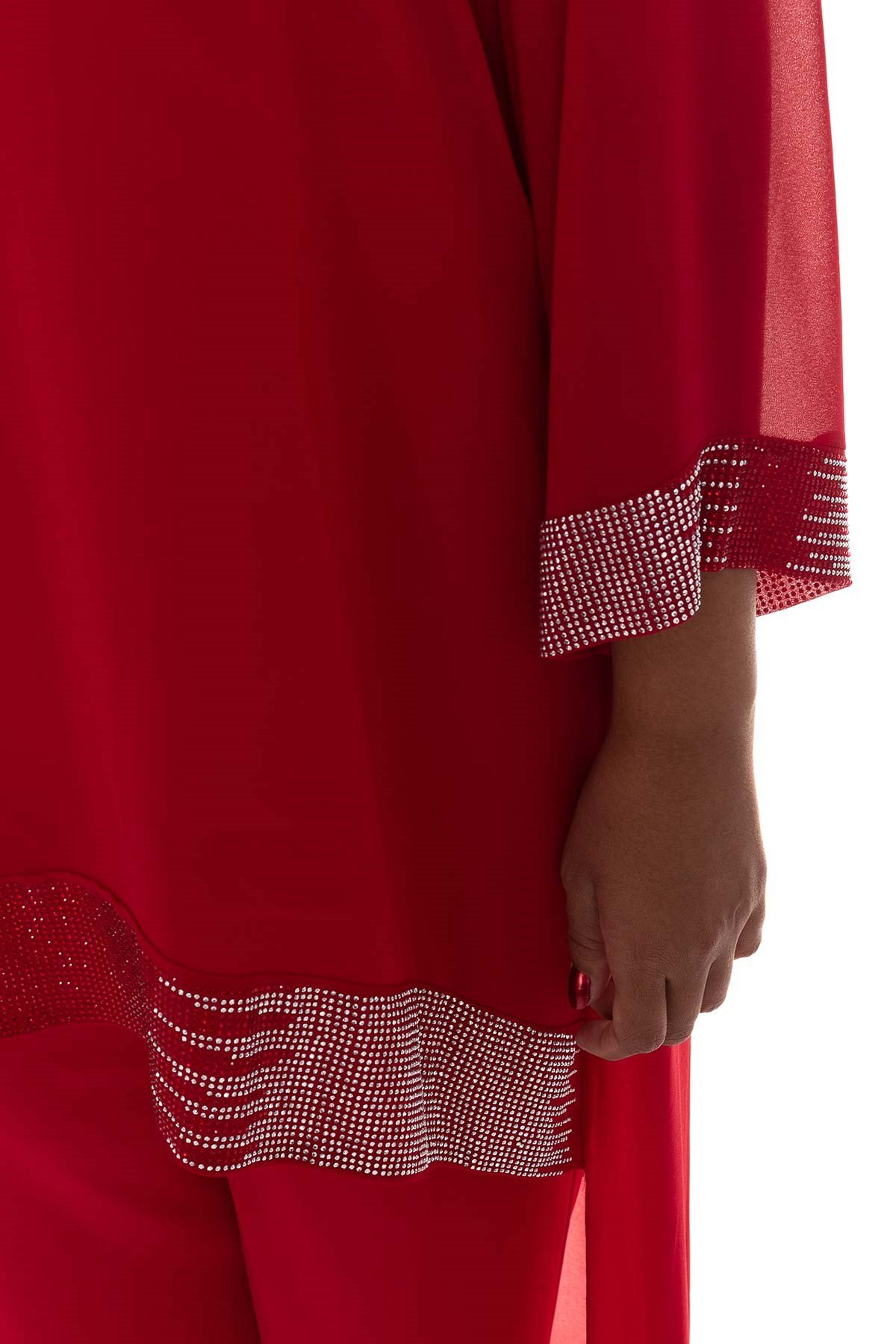 1901 BB Pelerinli Taş Baskılı Tulum