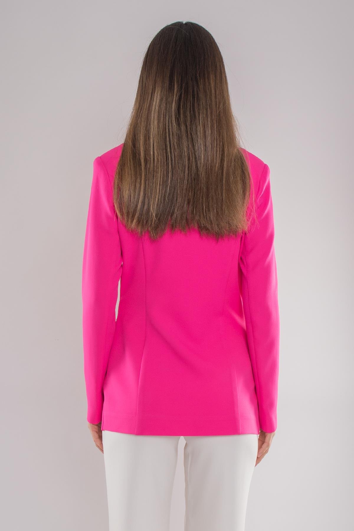 1942 Tek Düğme Cep Broşlu Kapaklı Kadın Ceket