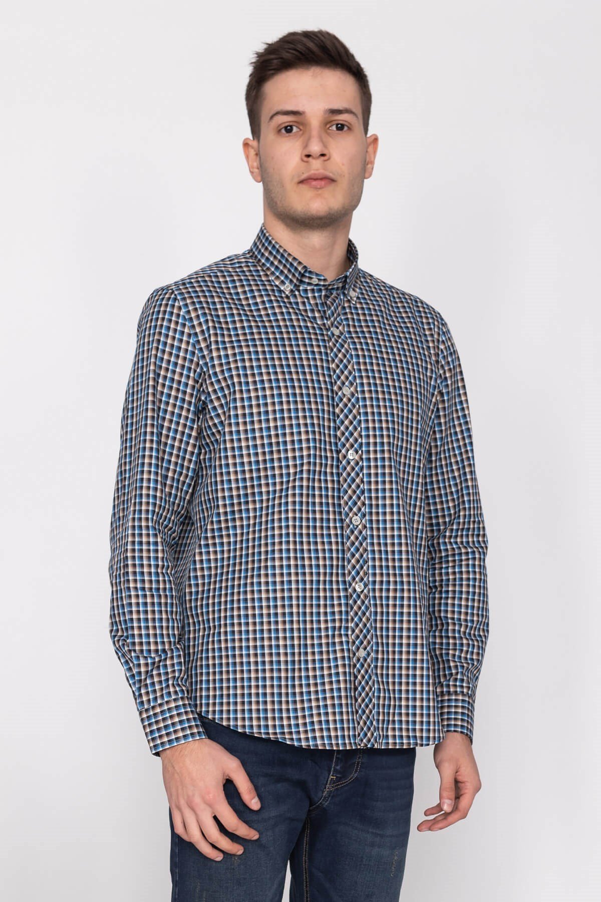 2078 SF ERTEN PİTİKARELİ GÖMLEK