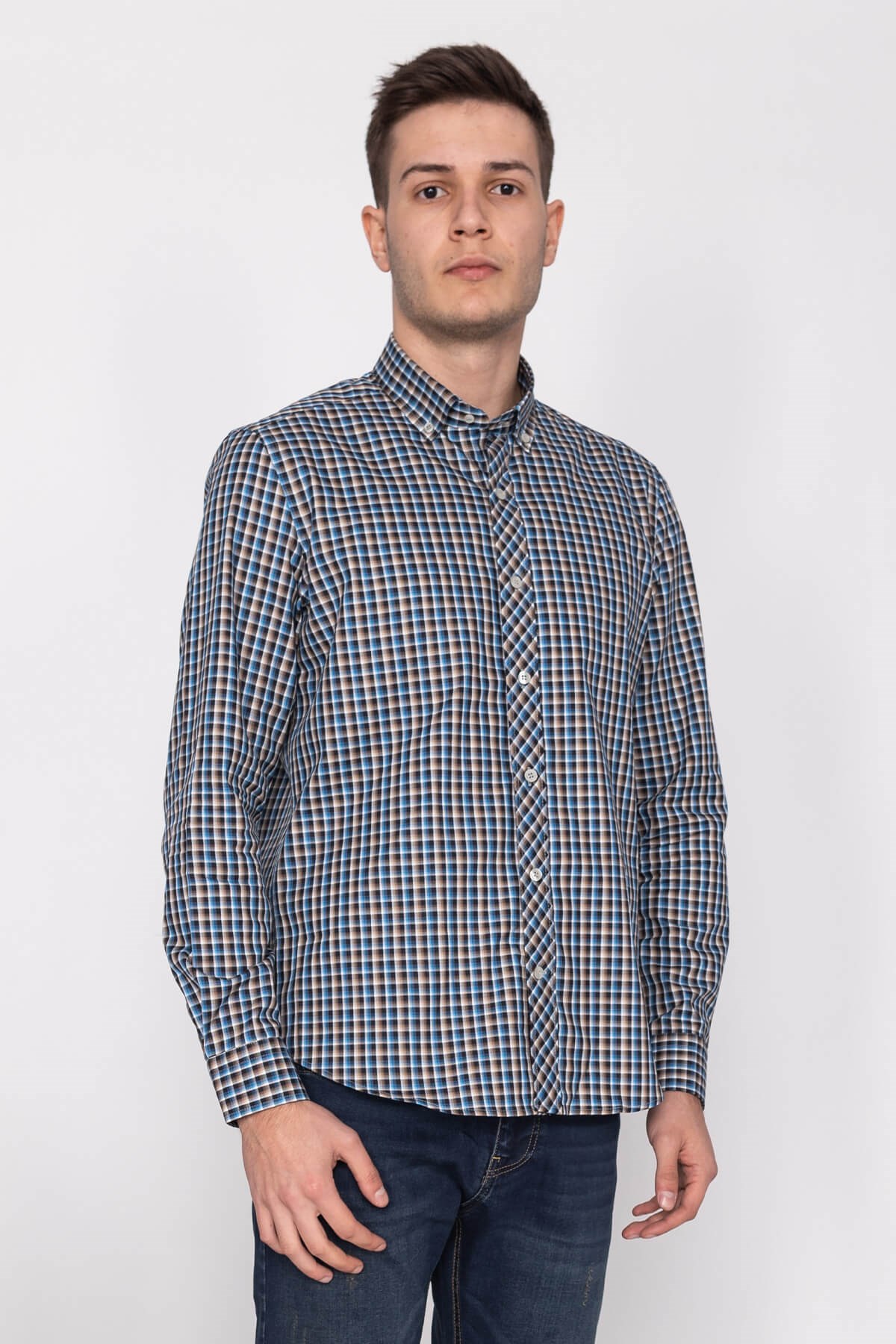 2078 SF ERTEN PİTİKARELİ GÖMLEK