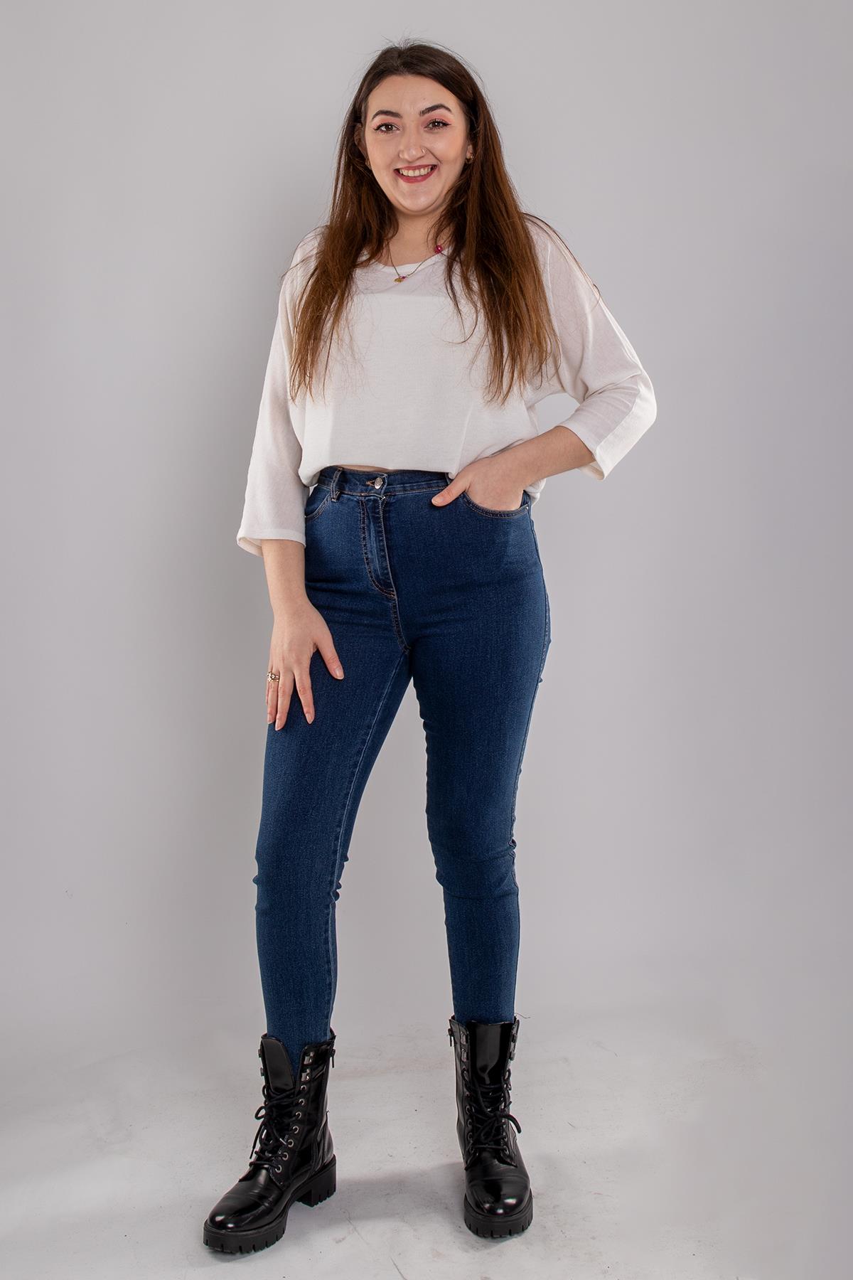 22K141 Büyük Beden Tina Kadın Kot Pantolon