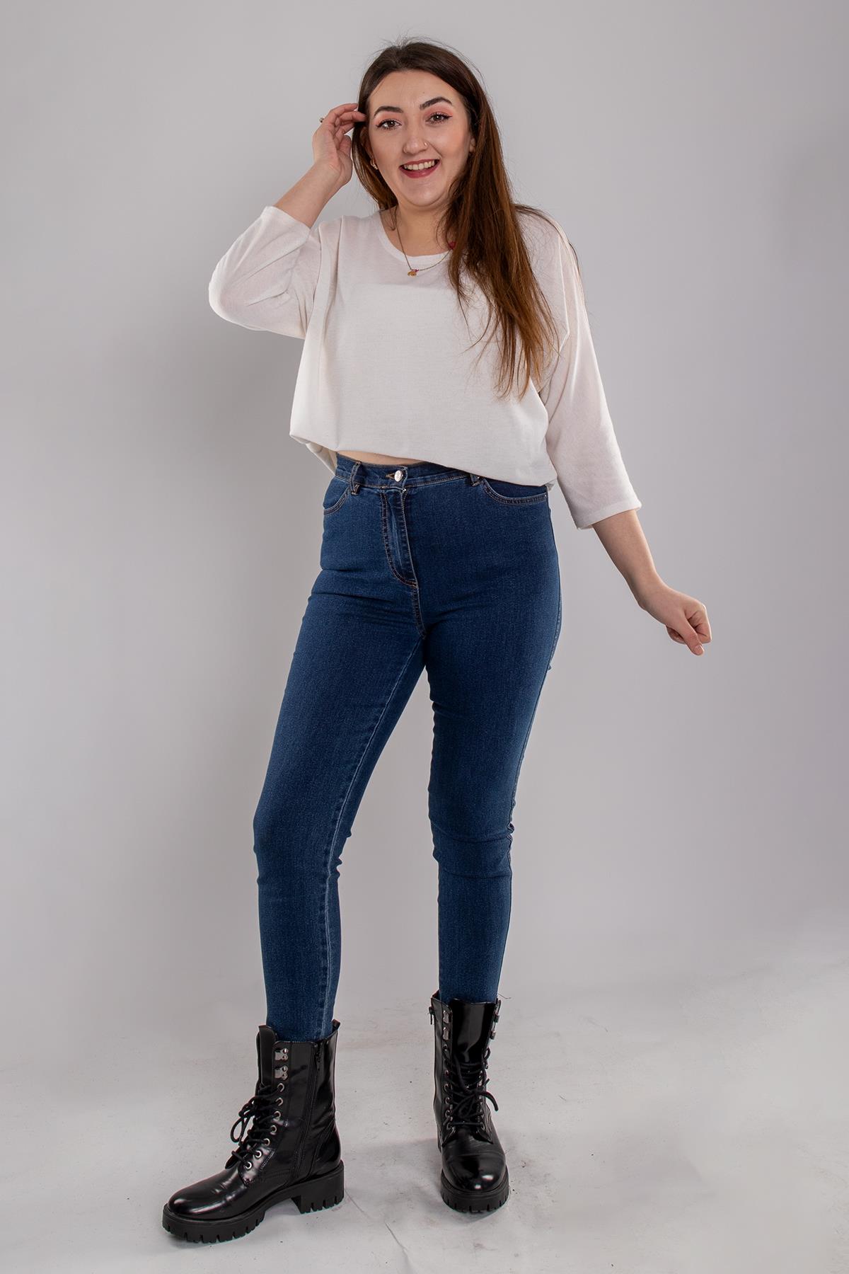 22K141 Büyük Beden Tina Kadın Kot Pantolon