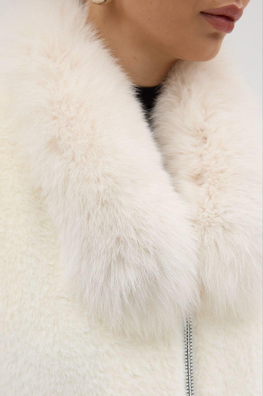 2389 Yaka Kürklü Fermuarlı Cepli Yumoş Yelek