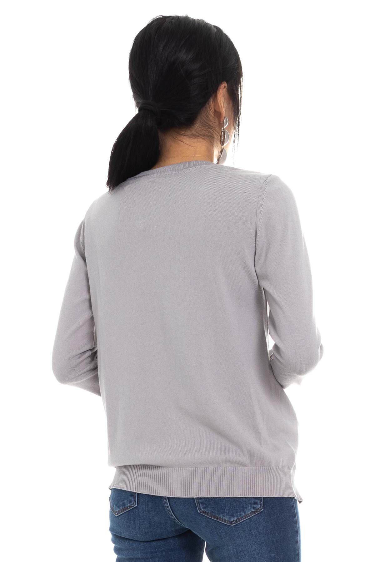 296 Bis.Yaka Yanları Fermuarlı Triko