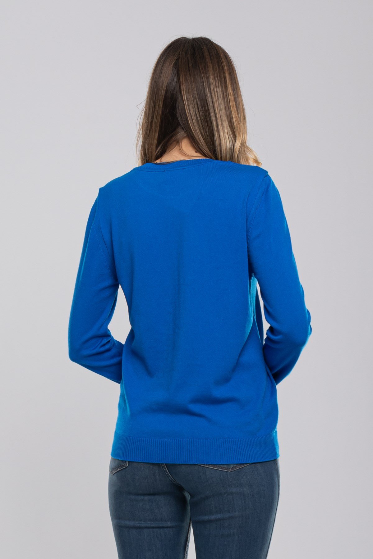 296 Bisiklet Yaka Yanları Fermuarlı Triko