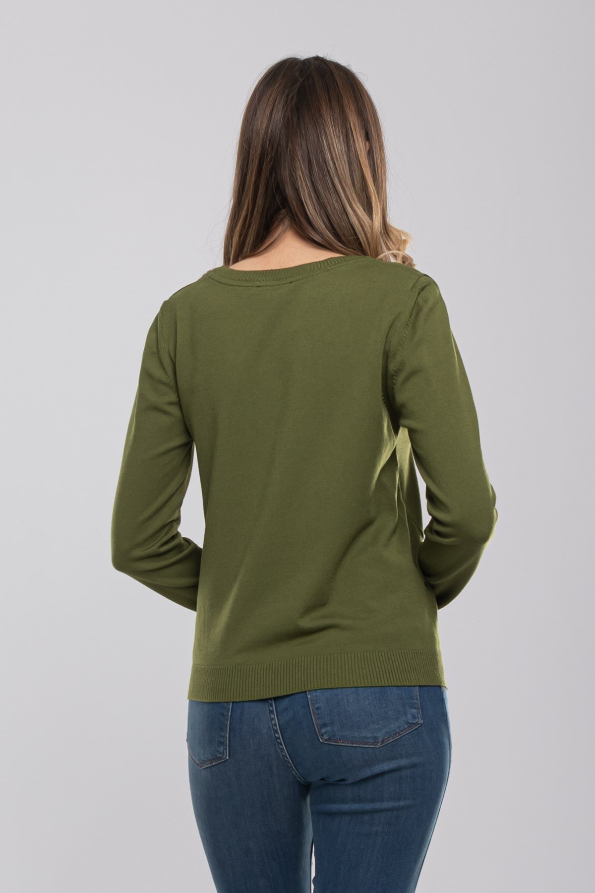 296 Bisiklet Yaka Yanları Fermuarlı Triko