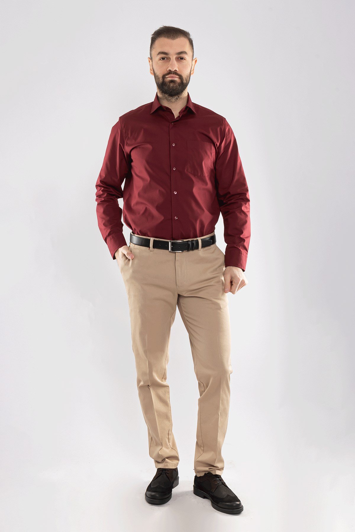 3000 VİP Oksford Klasik Uzun Kol Gömlek