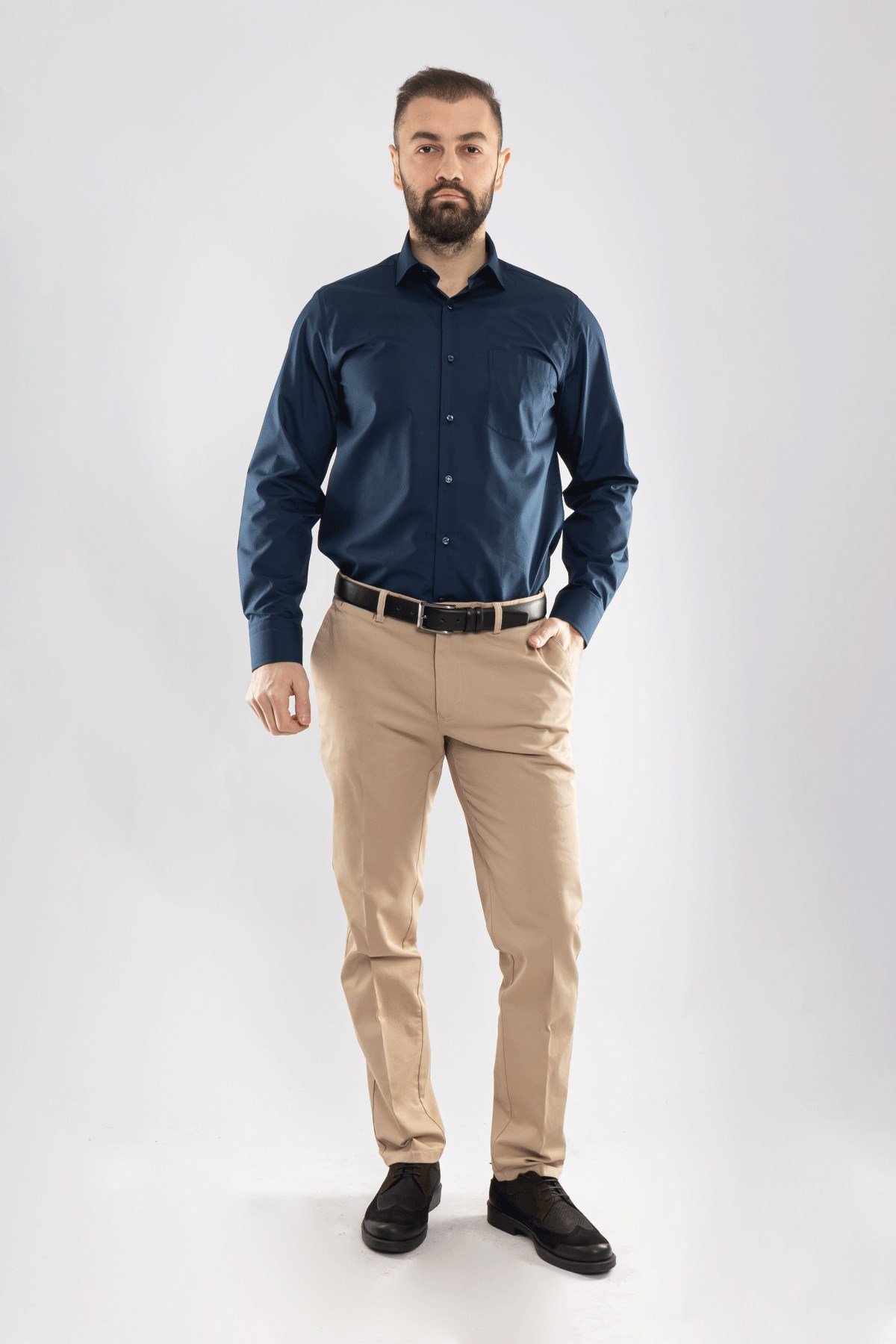 3000 VİP Oksford Klasik Uzun Kol Gömlek