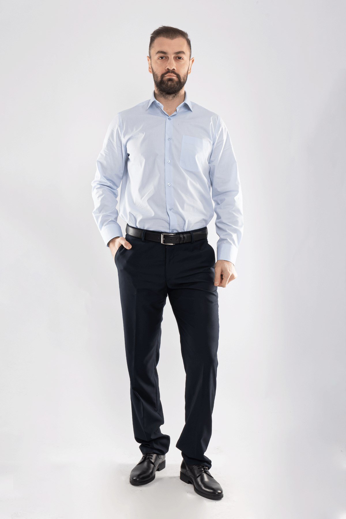 3000 VİP Oksford Klasik Uzun Kol Gömlek