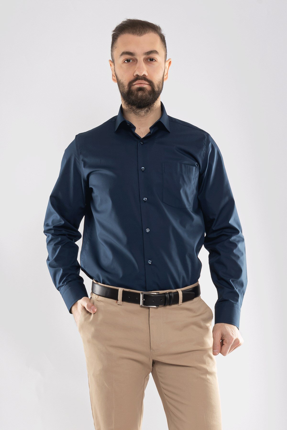 3000 VİP Oksford Klasik Uzun Kol Gömlek